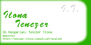 ilona tenczer business card